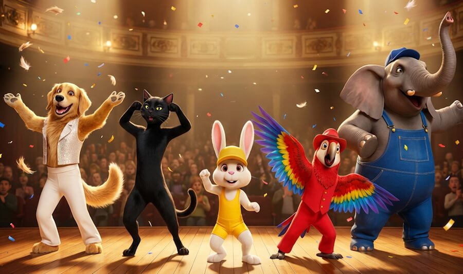Claws & Applause: The Furry Chorus Line Turns Broadway Auditions Into Funny AI Animation