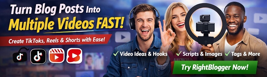 RightBlogger Turn blog posts into mulitple videos fast